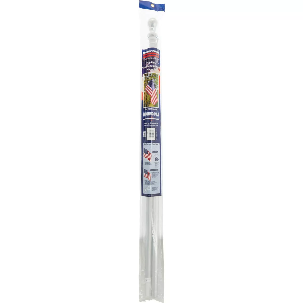 Valley Forge 5 Ft. x 1 In. Brushed Aluminum Spinning Flag Pole - photo 2