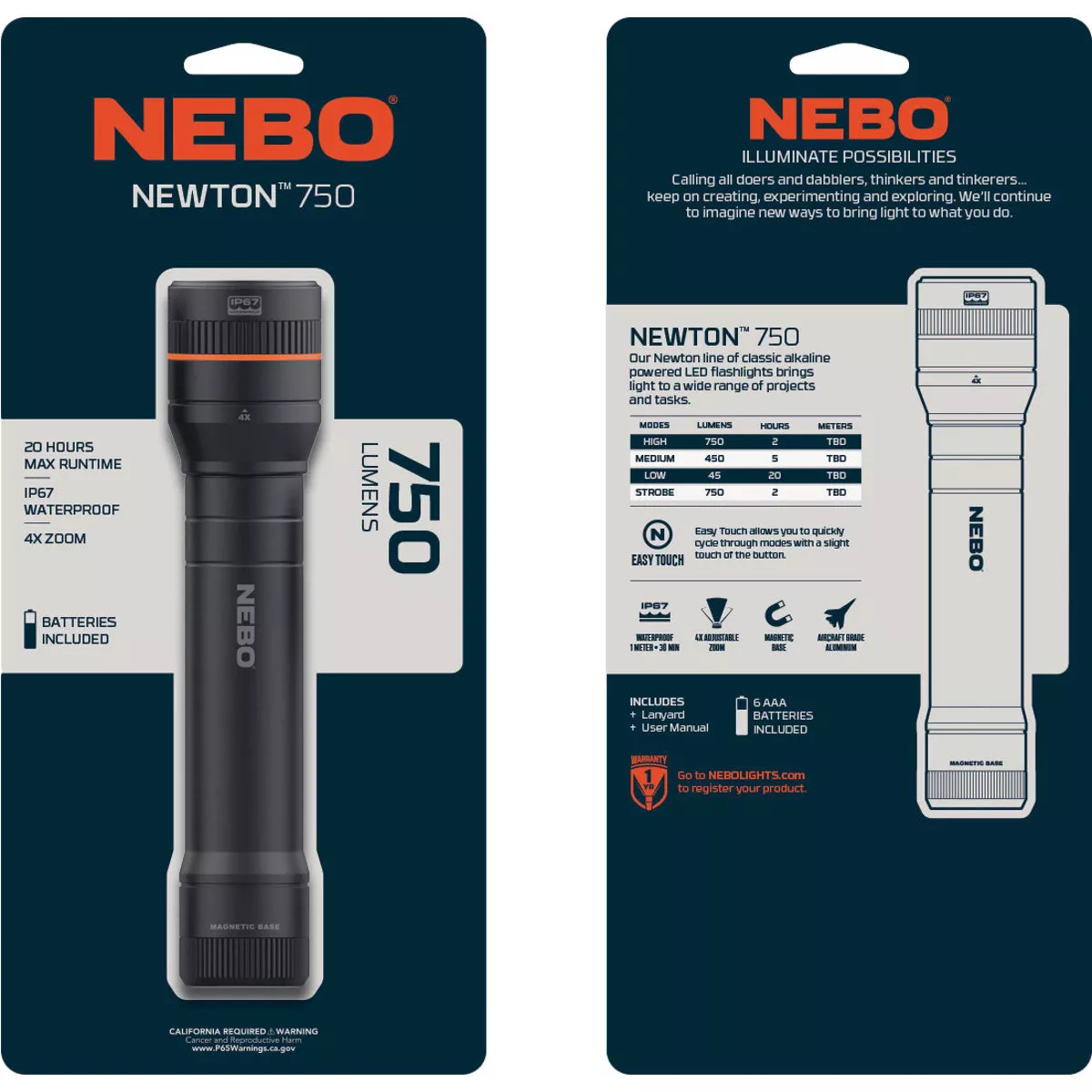 Nebo Newton 750 Lm. 6AAA LED Flashlight - photo 2