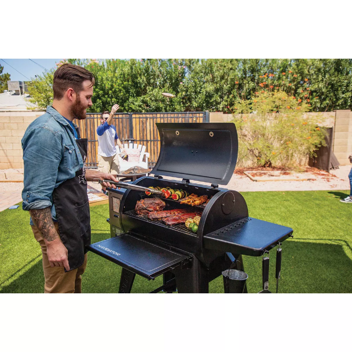 Pit Boss Navigator 850 Black 40,000-BTU 879 Sq. In. WiFi + Bluetooth Wood Pellet Grill - photo 6
