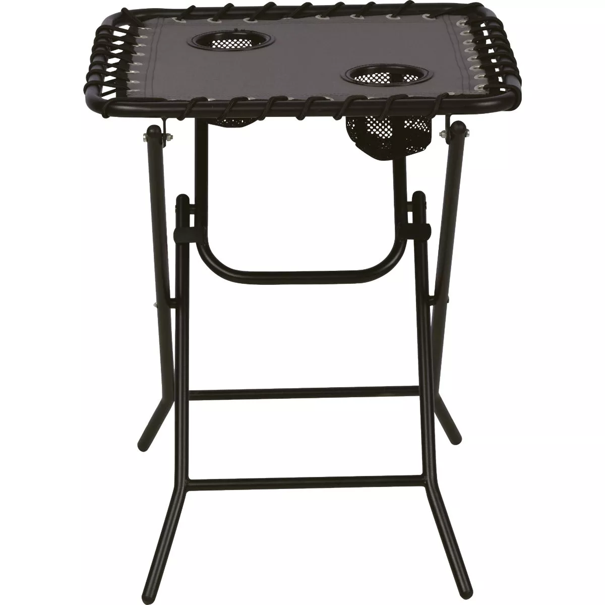 Outdoor Expressions Charcoal 18 In. Square Steel Folding Side Table - photo 3