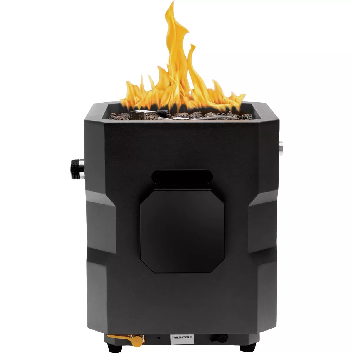 Ukiah Tailgater II 17 In. Black Square Gas Fire Pit with