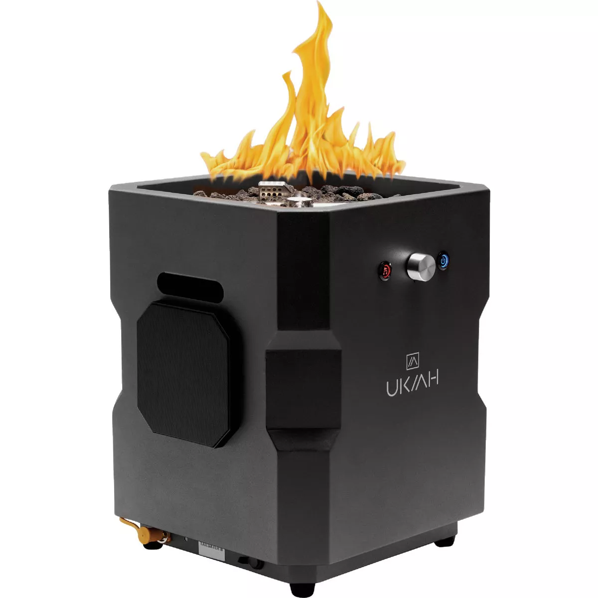Ukiah Tailgater II 17 In. Black Square Gas Fire Pit with