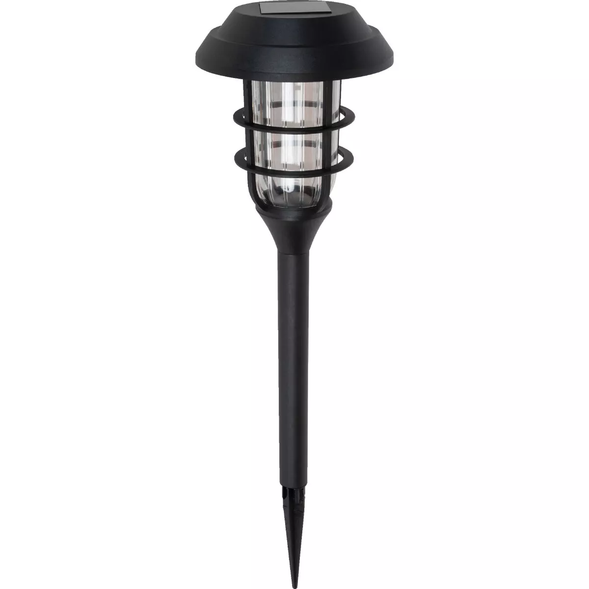 Moonrays Black 2 Lumens Plastic Solar Cage Path Light