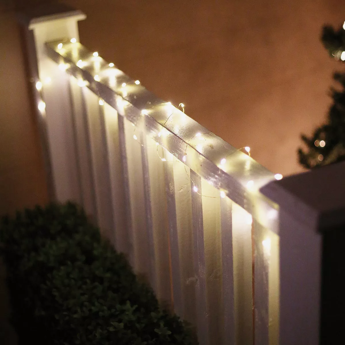 Alpine 10-1/2 Ft. 60-Light Warm White LED Battery Operated Copper String Light Set - photo 4