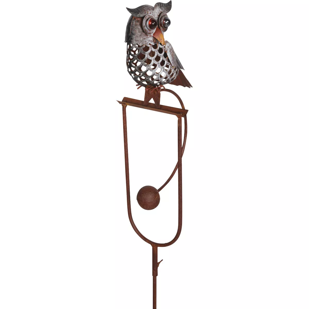 Terre Verde 41 In. Steel Rocking Owl Garden Stake