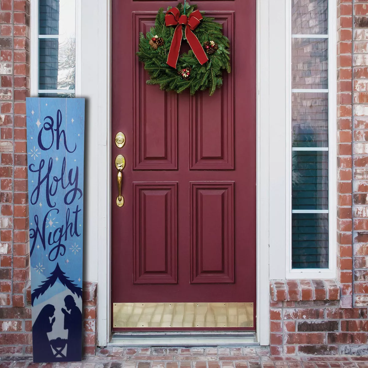 Alpine 1 In. W. x 42 In. H. x 8 In. L. Oh Holy Night Porch Greeter Sign with Easel - photo 2