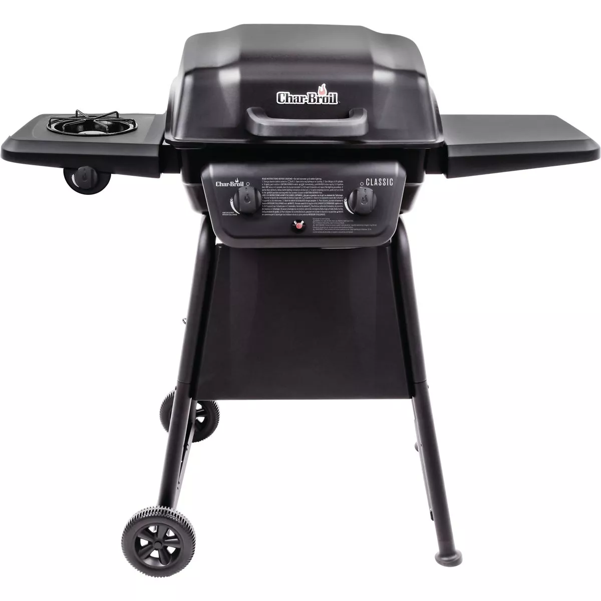 Char-Broil 2-Burner Black 20,000-BTU LP Gas Grill with 8,000-BTU Side -Burner