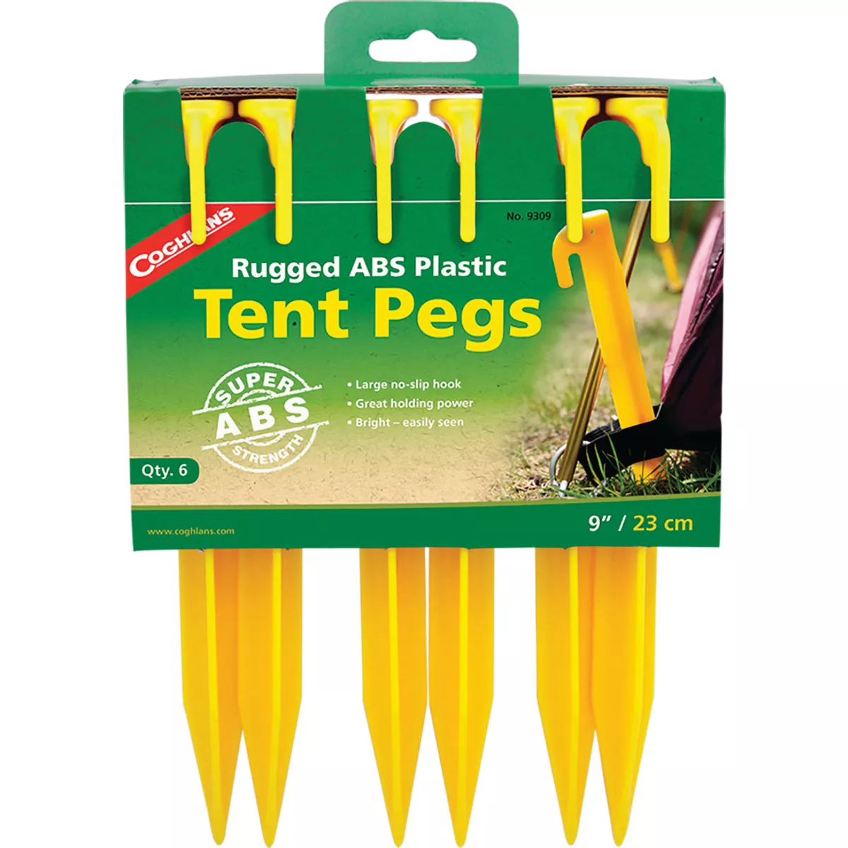 Coghlans 9 In. Recycled Polypropylene Tent Peg (6-Pack)