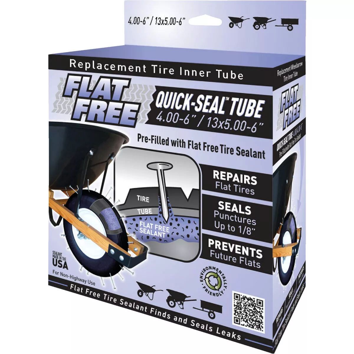 Flat Free 6 In. Wheelbarrow Tire Smart Tube - photo 2