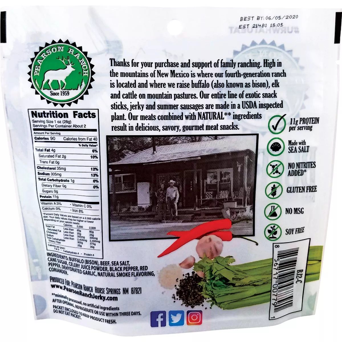 Pearson Ranch Jerky 2.1 Oz. All-Natural Buffalo Jerky - photo 4