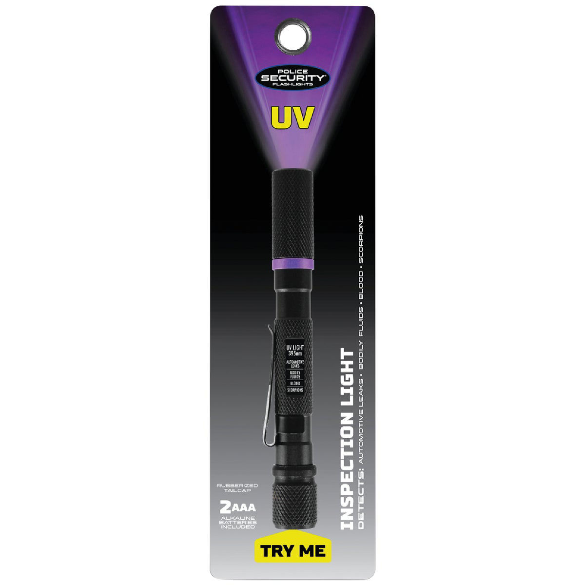 Police Security 395 Nm. 2AAA Aluminum UV Inspection Penlight with Bite ...