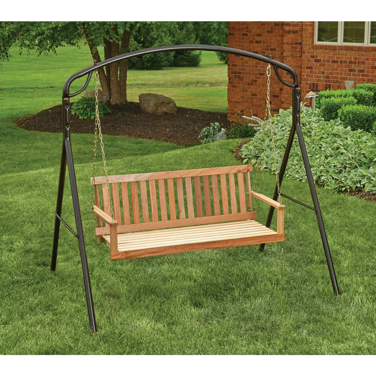 Jack Post Jennings 4 Ft. Natural Hardwood Swing with Chains - photo 2