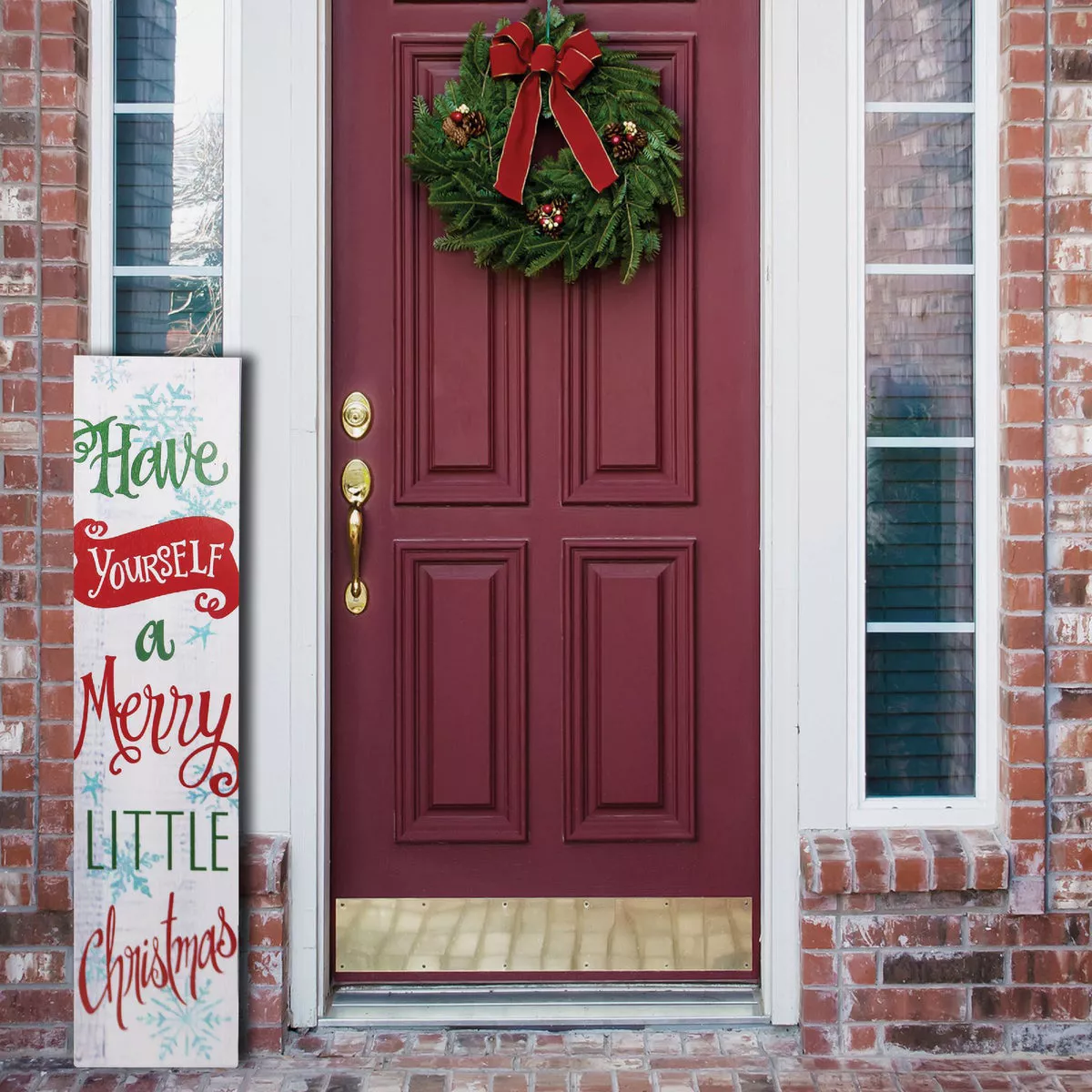 Alpine 1 In. W. x 42 In. H. x 8 In. L. Have A Merry Little Christmas Porch Greeter Sign with Easel - photo 2