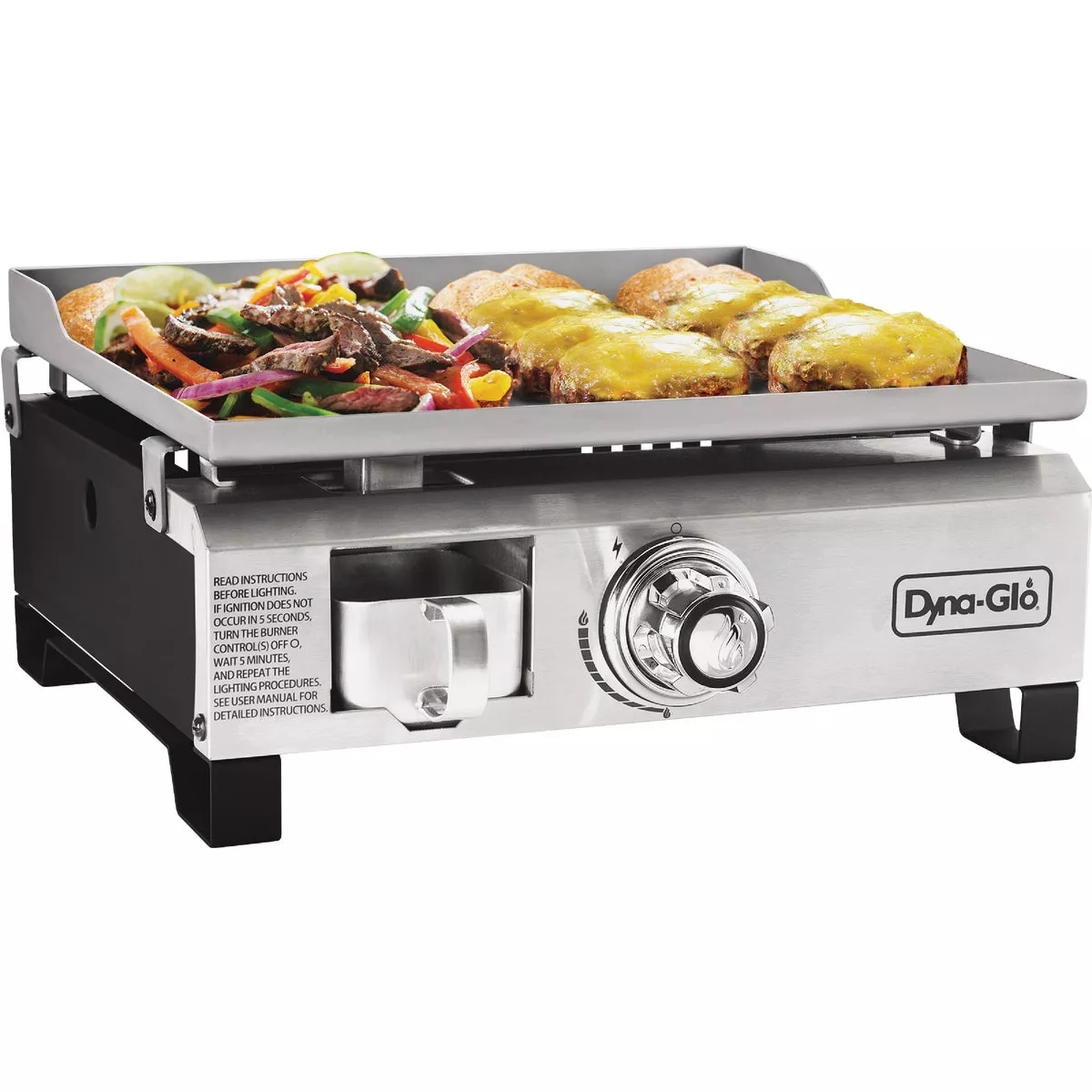 Dyna-Glo 1-Burner Stainless Steel 18,000 BTU 260 Sq. In. Outdoor LP Gas Griddle - photo 2