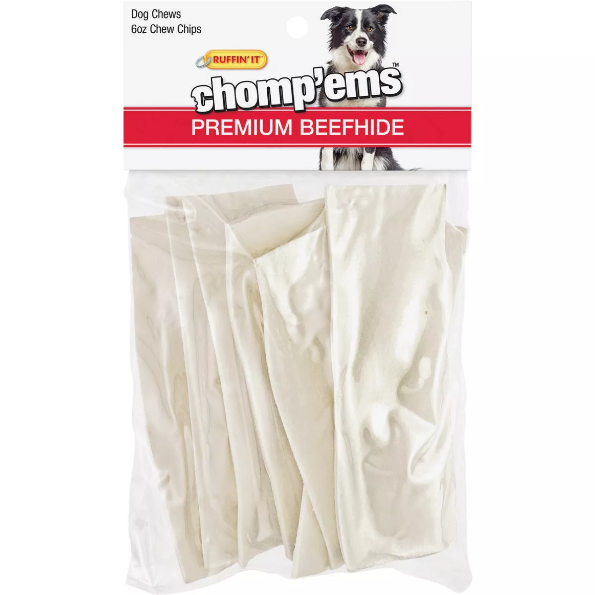 Westminster Pet Ruffin' it Chomp'ems Beef 6 Oz. Rawhide Chips