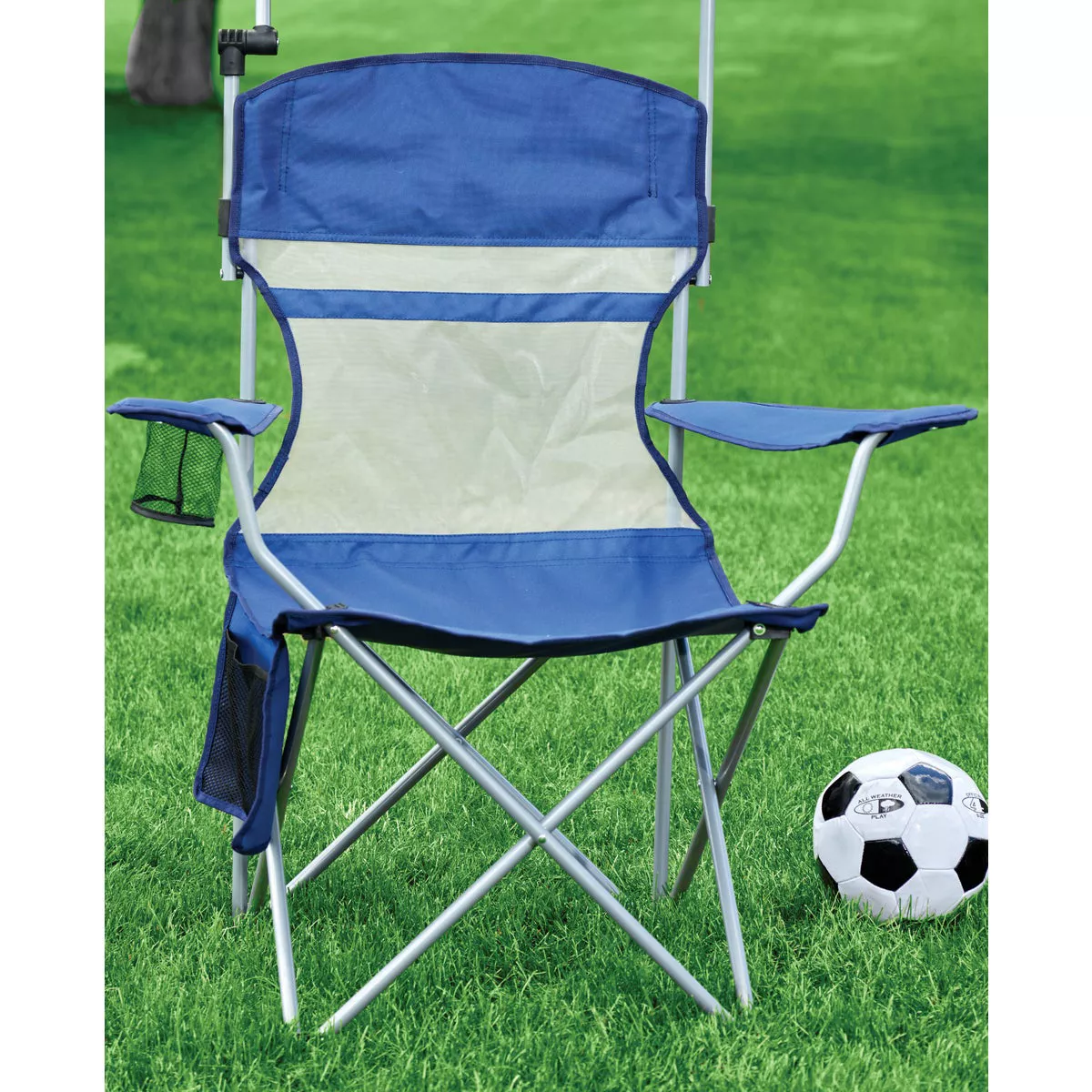 Outdoor Expressions Blue Polyester Omni-Directional Canopy Camp Chair - photo 7