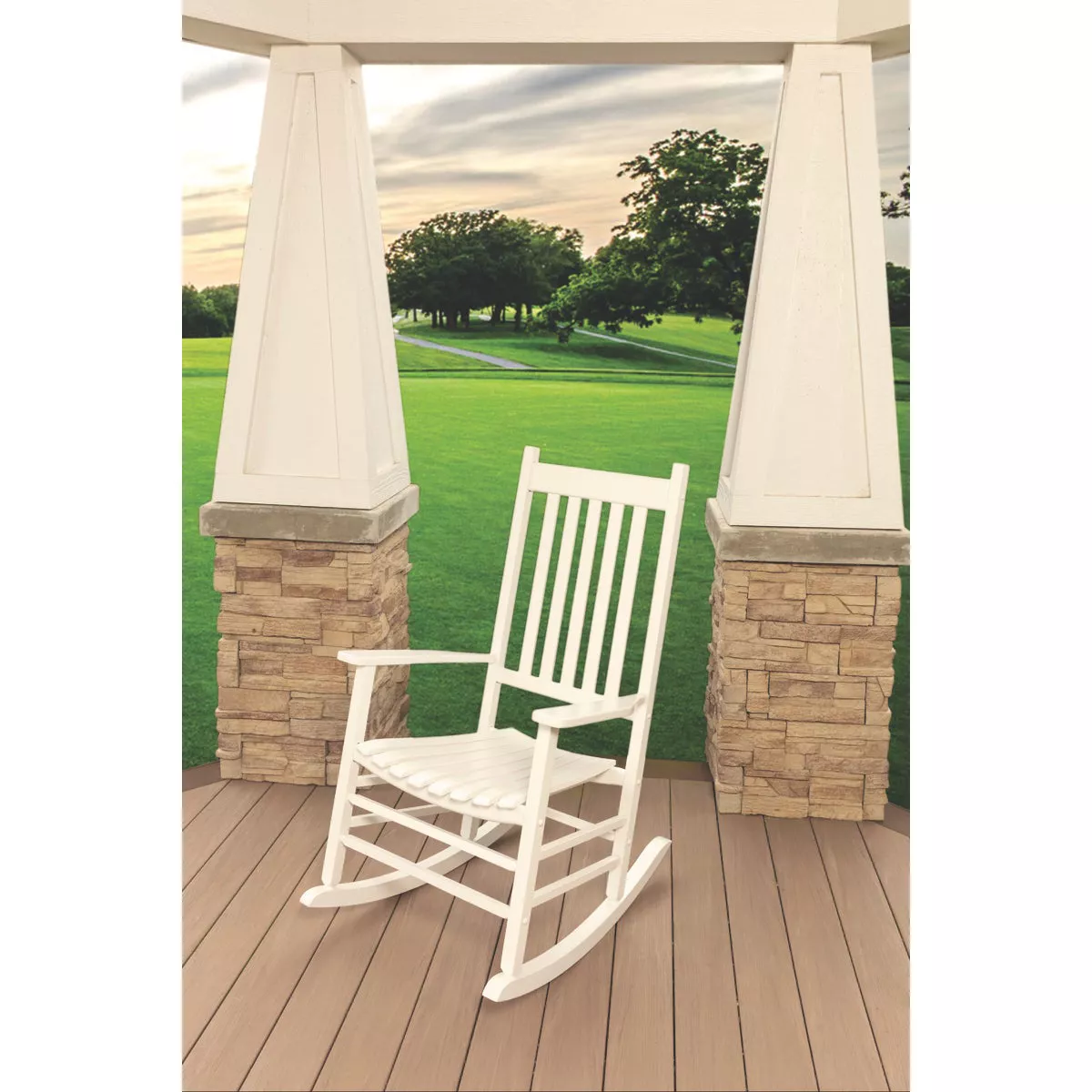 Jackpost White Wood Mission Rocking Chair - photo 2