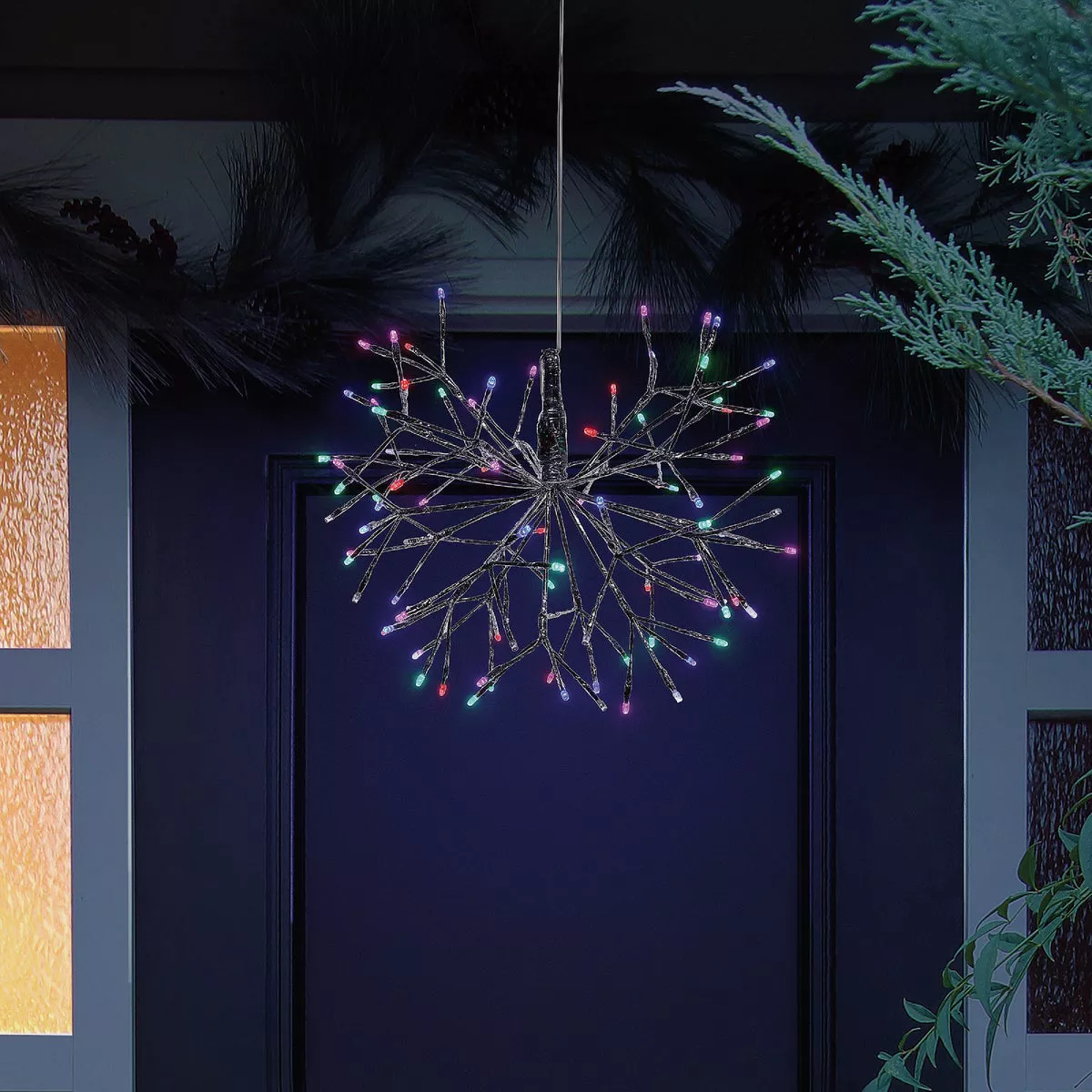 Alpine 16 In. LED Multi-Color Snowflake Ornament Lighted Decoration - photo 2