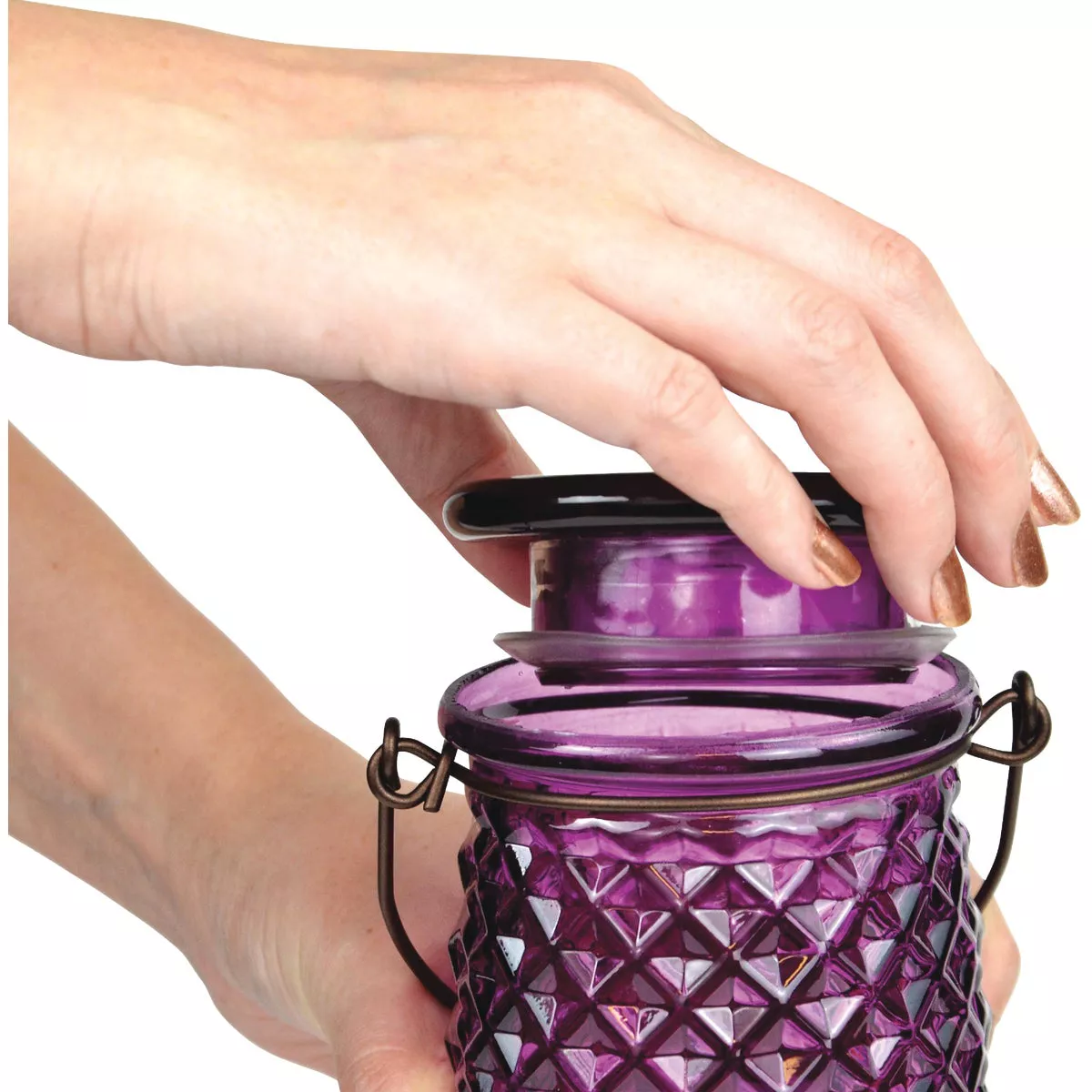 Perky-Pet Diamond Wine 24 Oz. Glass Top-Fill Hummingbird Feeder - photo 5