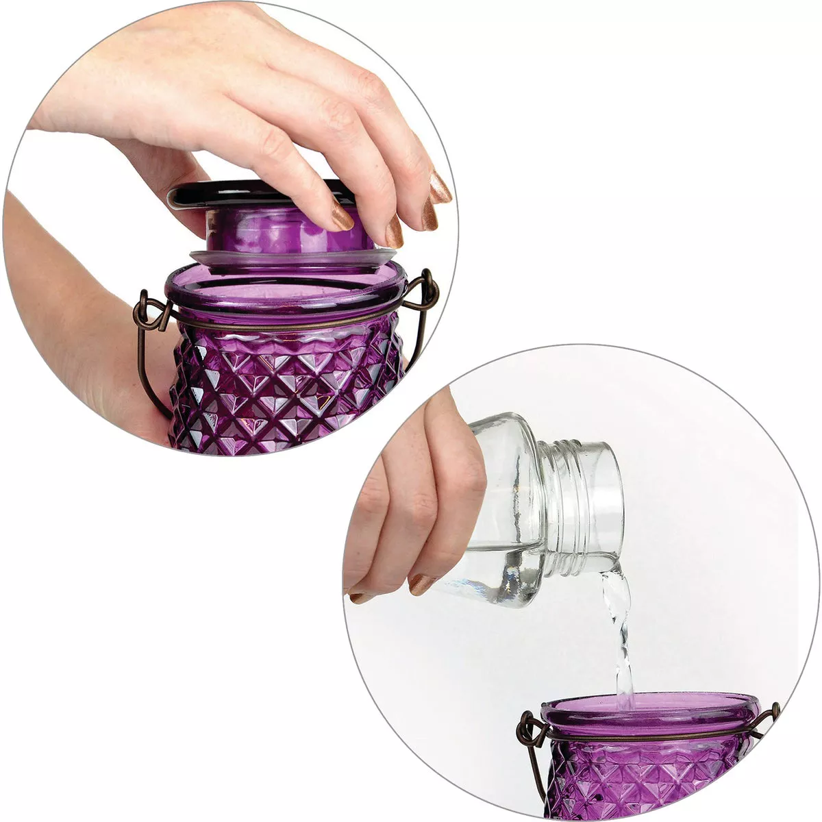 Perky-Pet Diamond Wine 24 Oz. Glass Top-Fill Hummingbird Feeder - photo 4