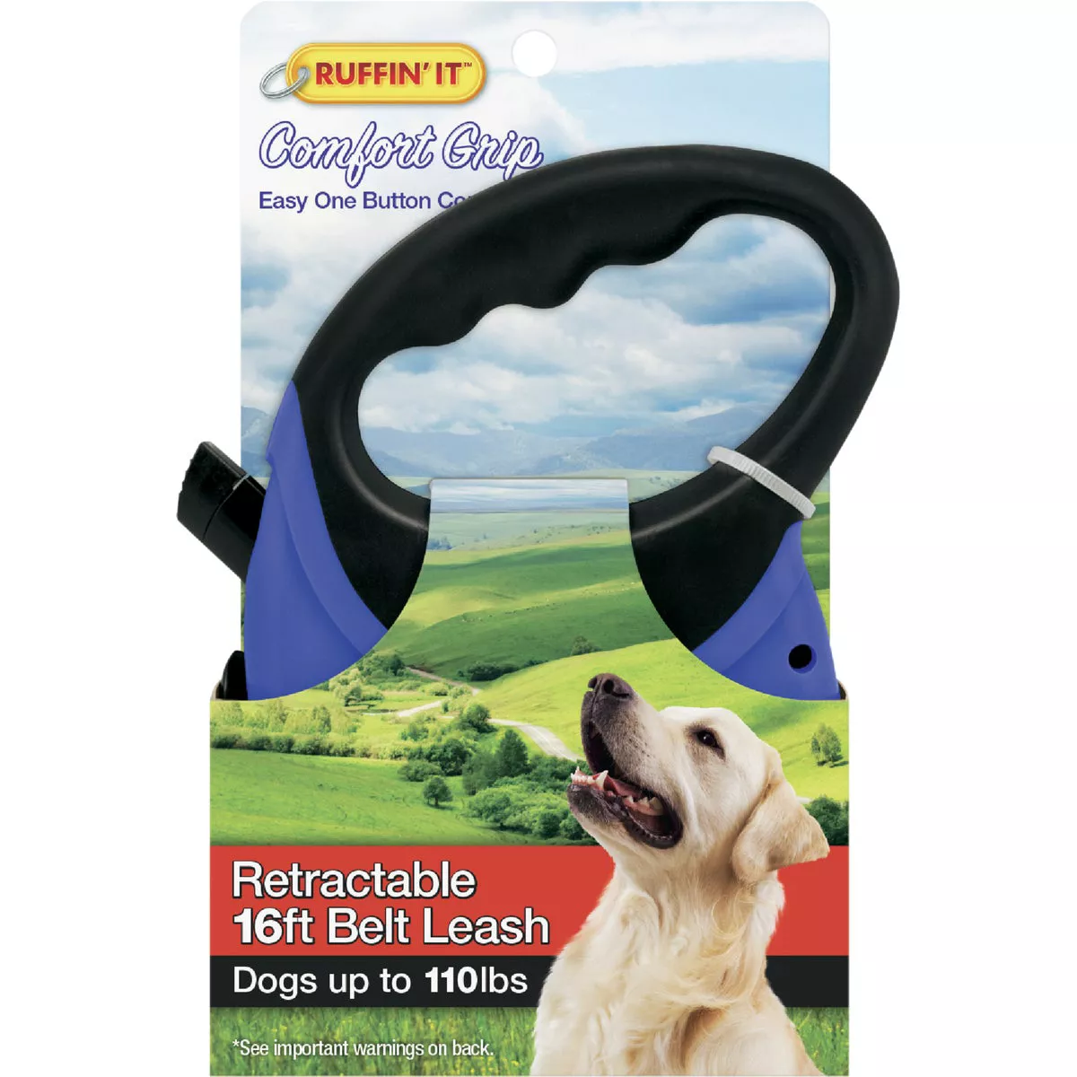 Westminster Pet Ruffin' it 16 Ft. Cord Up to 110 Lb. Dog Retractable Leash