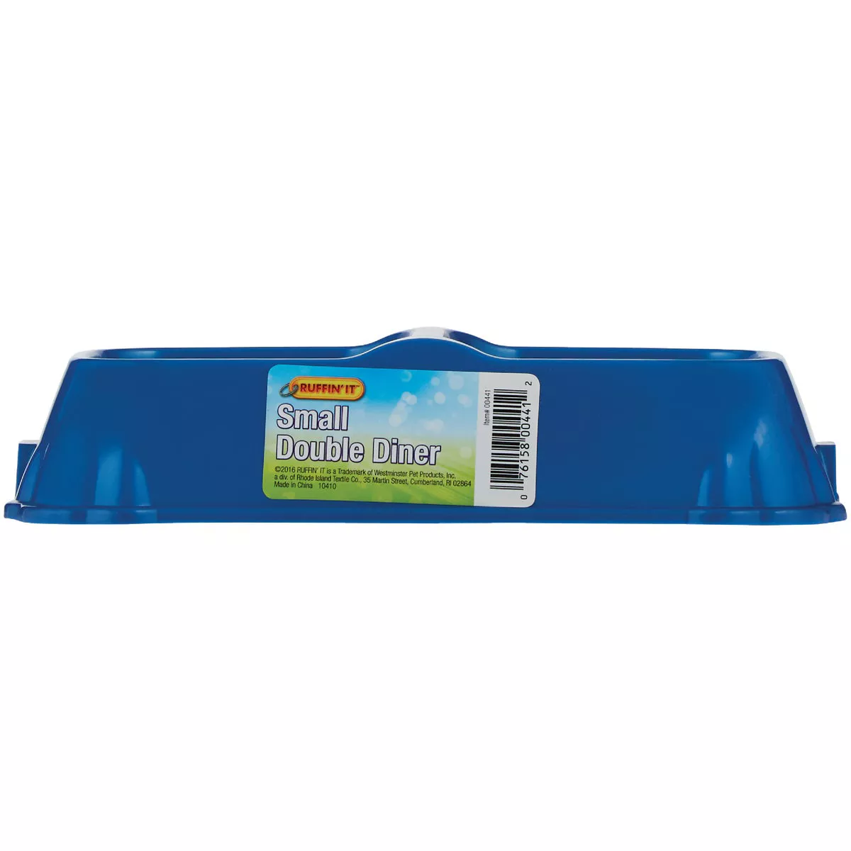 Westminster Pet Ruffin' it Plastic Rectangle Small Double Pet Food Bowl - photo 2