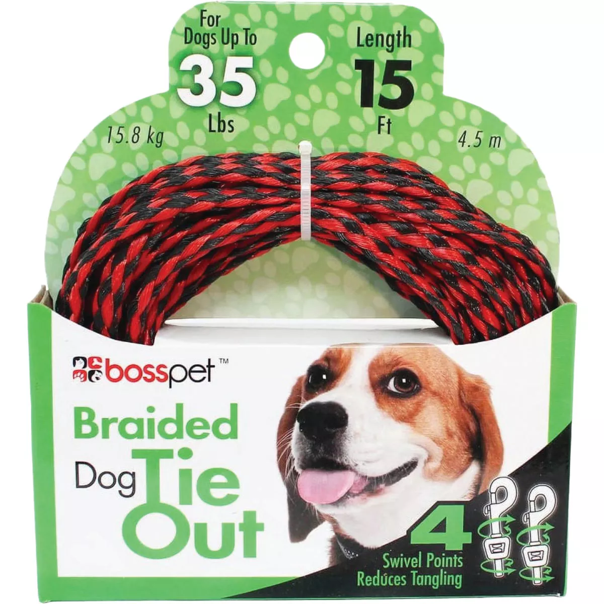 Boss Pet Guardian Gear Medium Dog Poly Rope Dog Tie-Out, 15 Ft. - photo 2