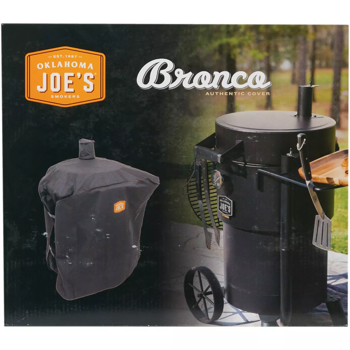 Oklahoma Joe's Bronco 34.25 In. Black Polyester Drum Smoker Cover - photo 2