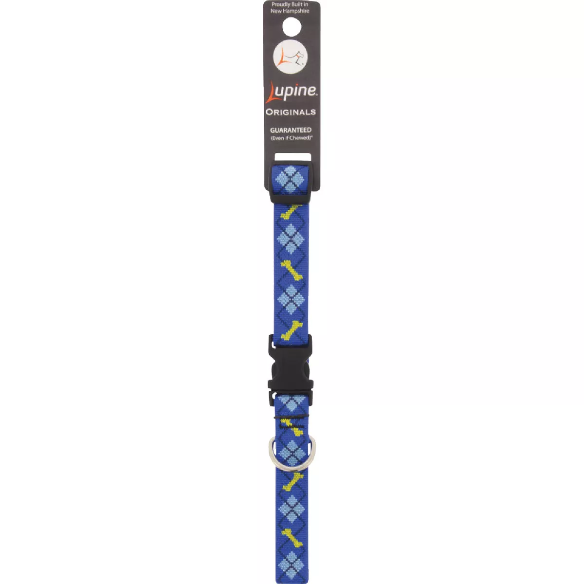 Lupine 3/4 In. Woven Pattern Dapper Dog 13 to 22 In. Adjustable Collar