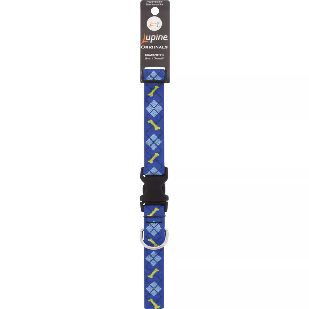 Lupine 1 In. Woven Pattern Dapper Dog 16 In. to 28 In. Adjustable Collar