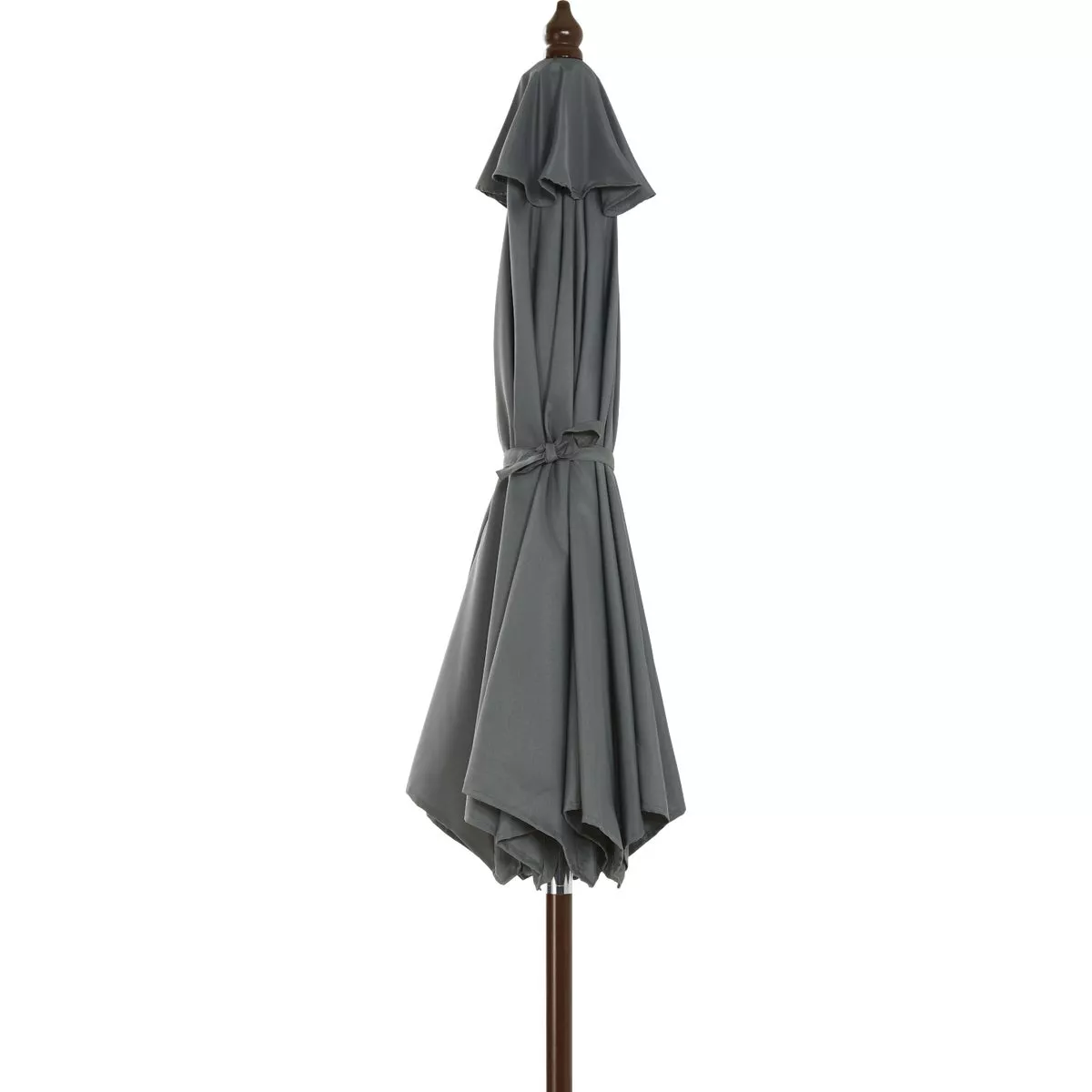 Outdoor Expressions 7.5 Ft. Pulley Gray Market Patio Umbrella with Chrome Plated Hardware - photo 5