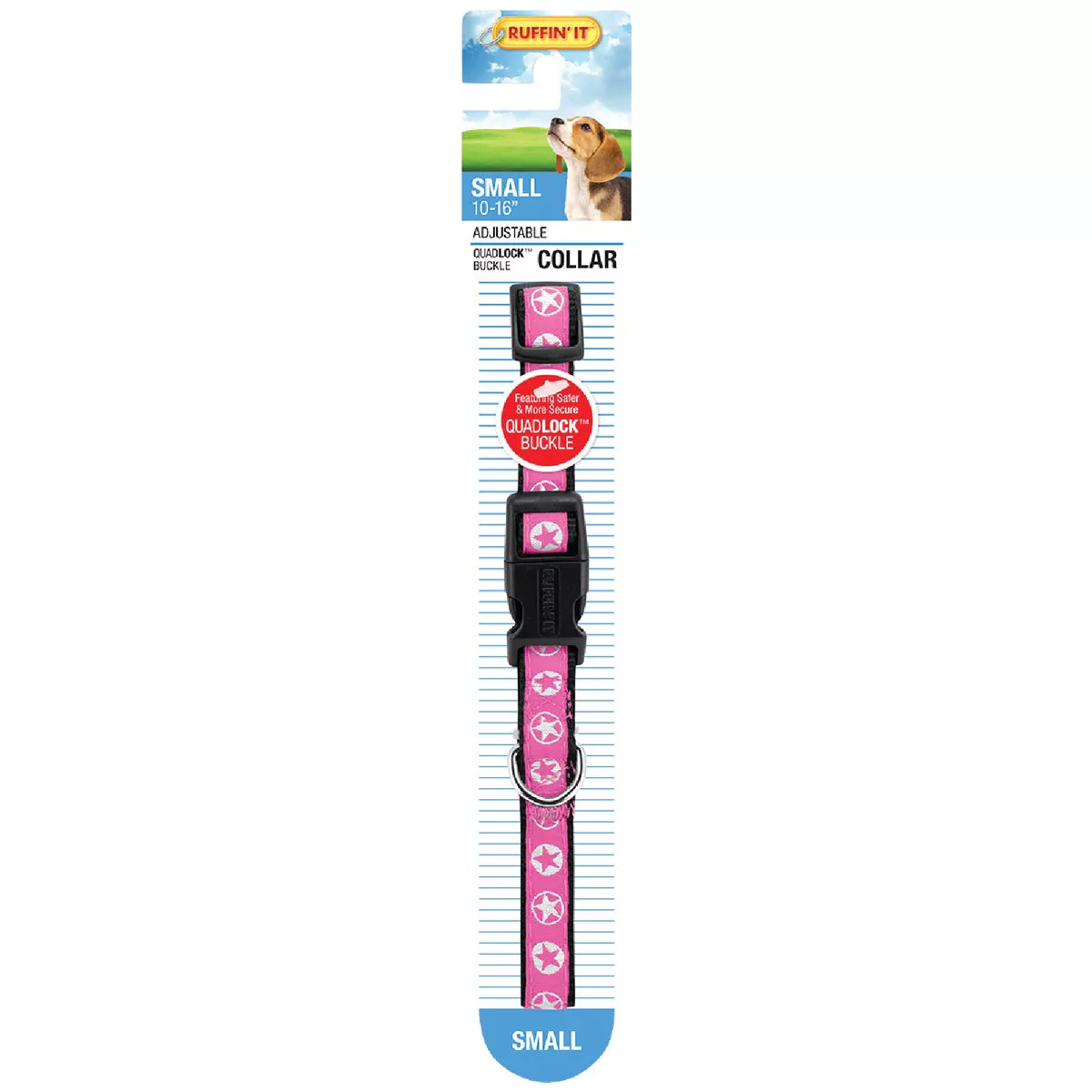 Westminster Pet Ruffin' it Adjustable 10 In. to 16 In. Nylon Star Print Dog Collar - photo 2