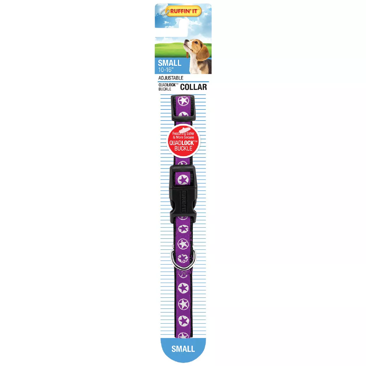 Westminster Pet Ruffin' it Adjustable 10 In. to 16 In. Nylon Star Print Dog Collar - photo 3