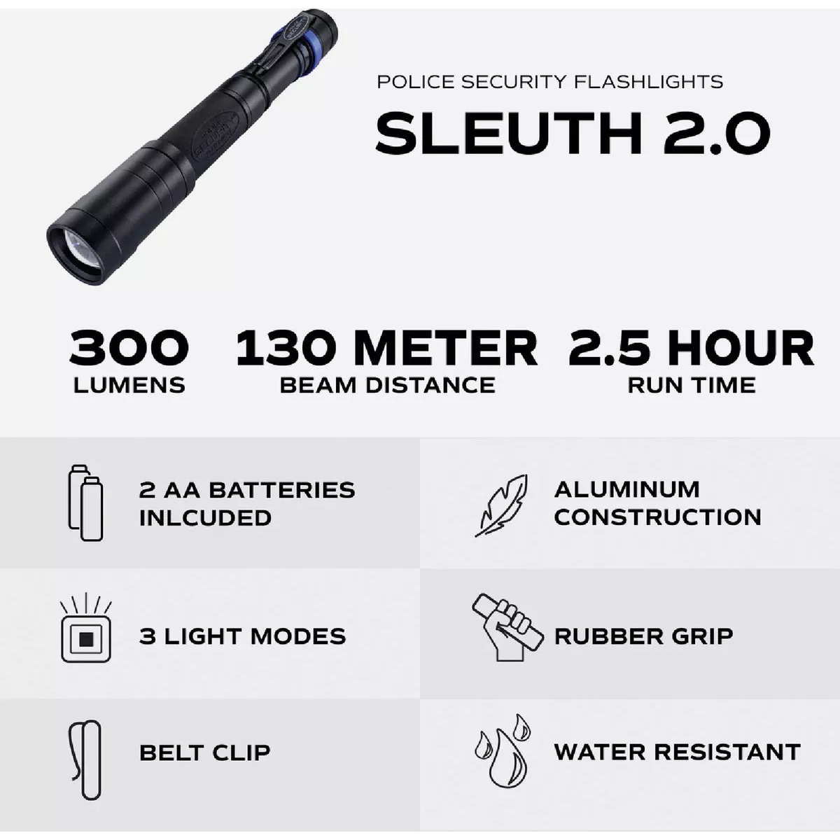 Police Security Sleuth 2.0 350 Lm. Aluminum Focusing Penlight - photo 4