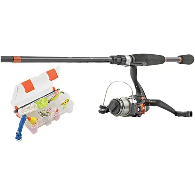 Ready 2 Fish Just Add Bait 5 Ft. 6 In. Telescopic Fiberglass Fishing Rod & Spinning  Reel Combo - Modern Building Products