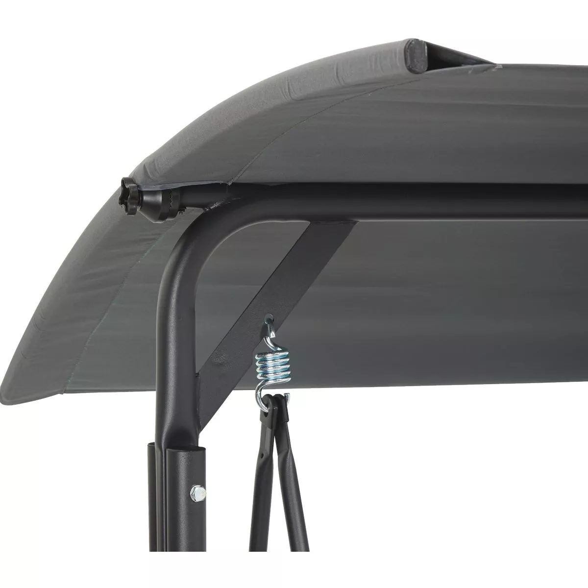 Outdoor Expressions 3-Person 71.65 In. W. x 66.93 In. H. x 49.21 In. D. Gray Patio Swing - photo 3