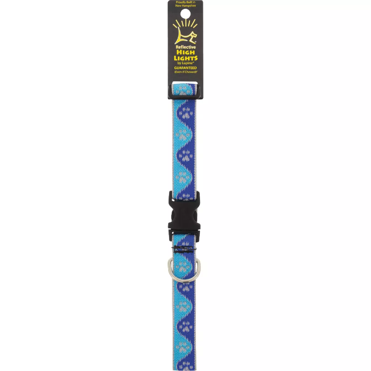 Lupine HL 1 In. Reflective Blue Paws 16 to 28 In. Adjustable Collar