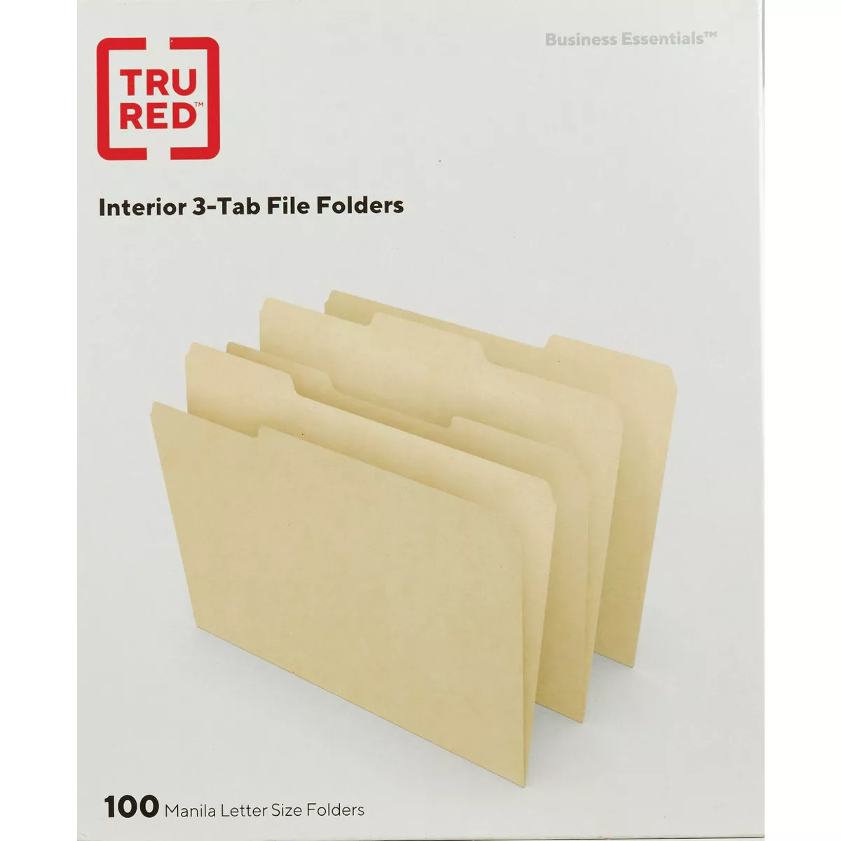 Staples 1/3 Cut Letter Size Manila File Folder (100-Pack) - photo 2