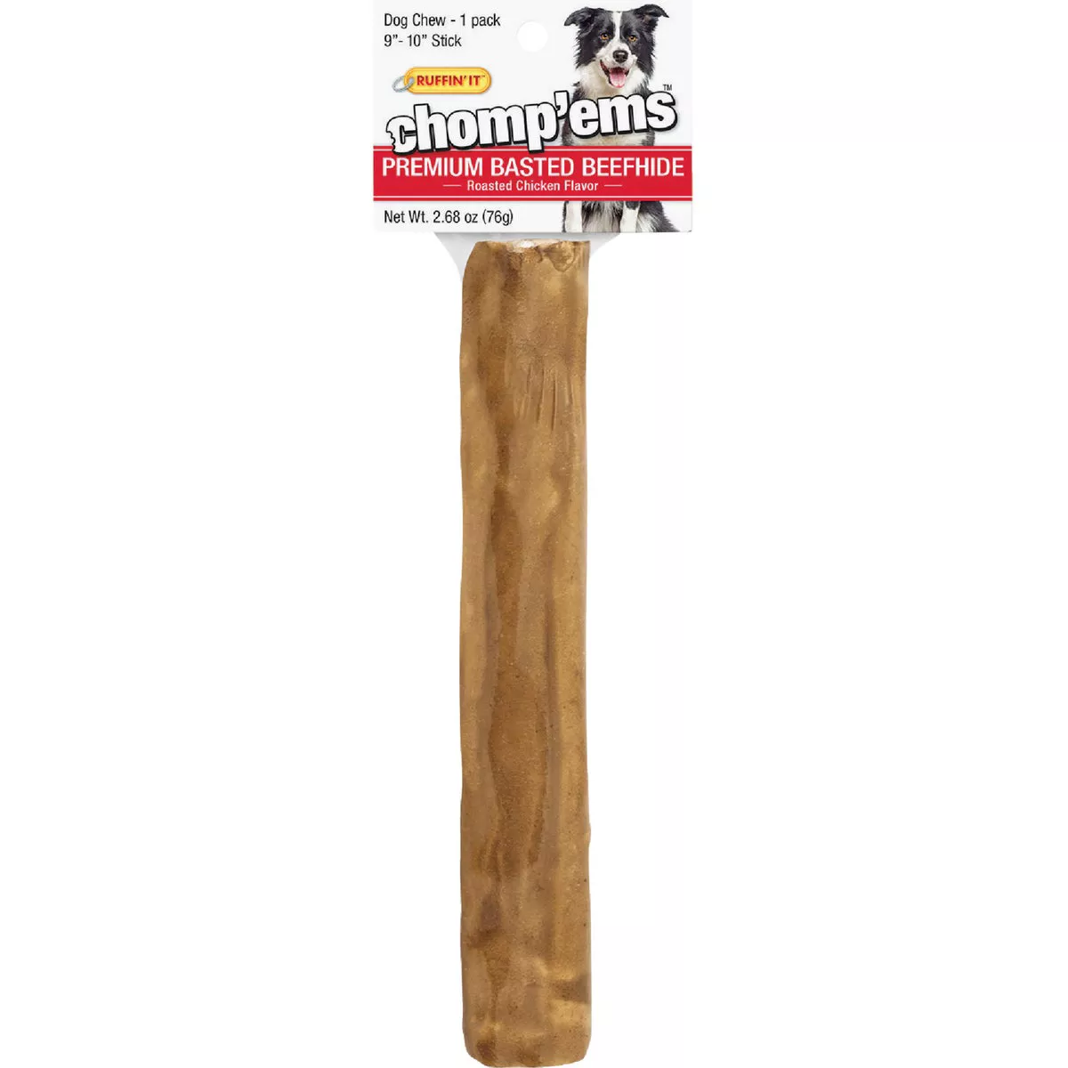 Westminster Pet Ruffin' it Chomp'ems Chicken Stick 9 In. to 10 In. Rawhide Chew