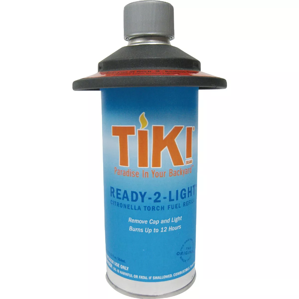 Tiki Ready-2-light 12 Oz. Metal Fuel Canister with Torch Fuel