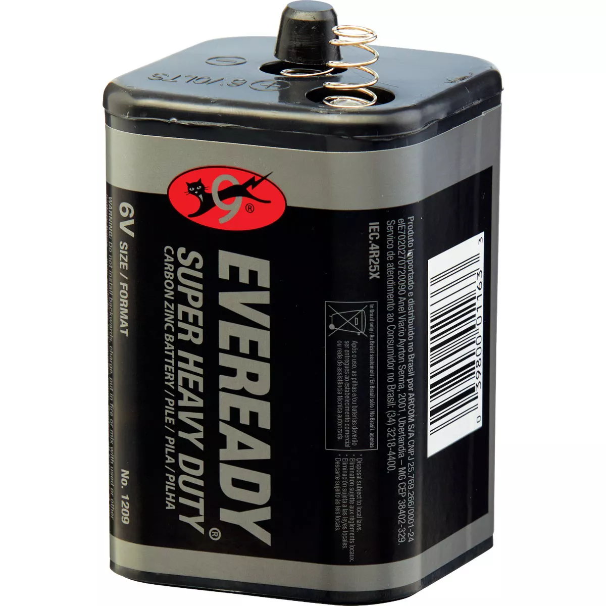 Eveready Super Heavy-Duty 6V Spring Terminal Carbon Zinc Lantern Battery - photo 4