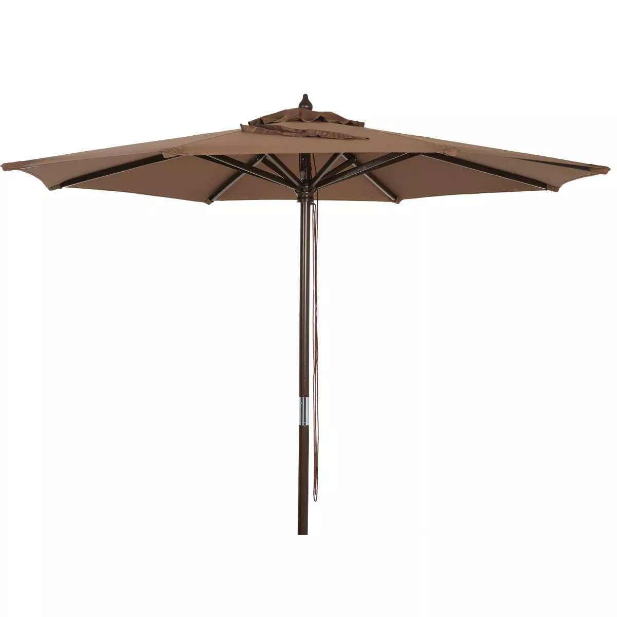 Outdoor Expressions 9 Ft. Pulley Brown Market Patio Umbrella with Chrome Plated Hardware - photo 4
