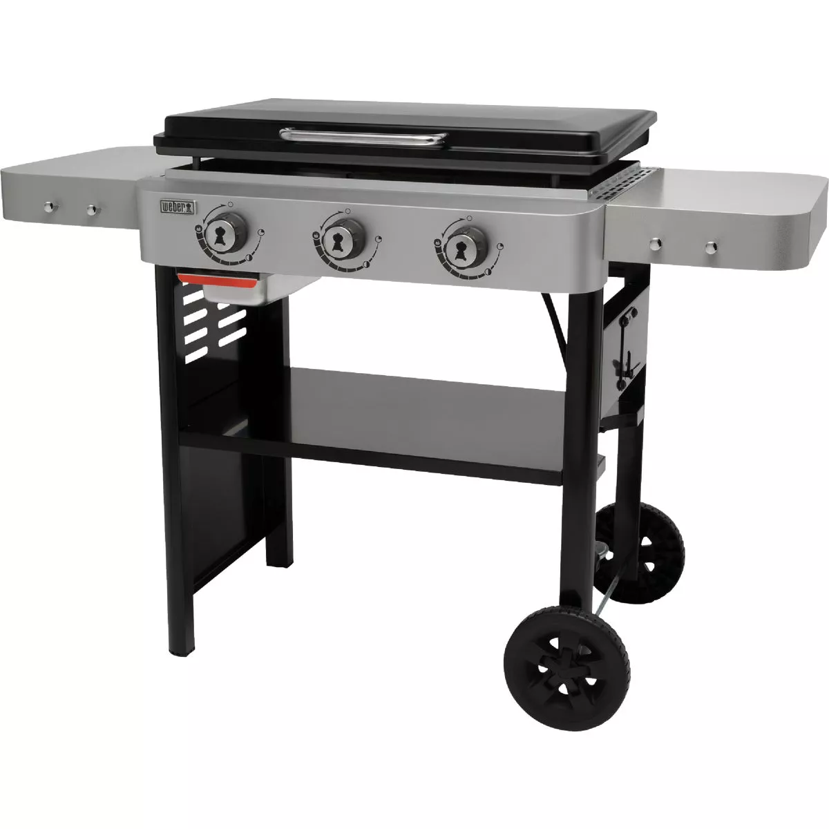 Weber 28 In. 3-Burner Propane Gas Griddle Flat Top Grill, Black - photo 2