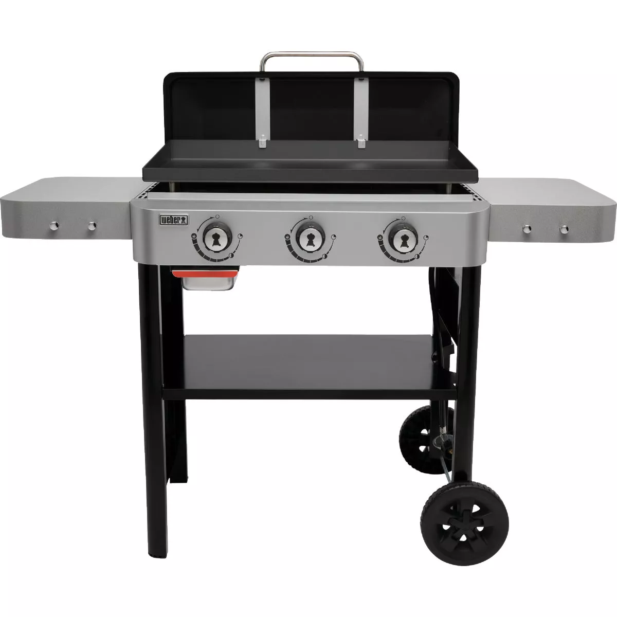 Weber 28 In. 3-Burner Propane Gas Griddle Flat Top Grill, Black - photo 3