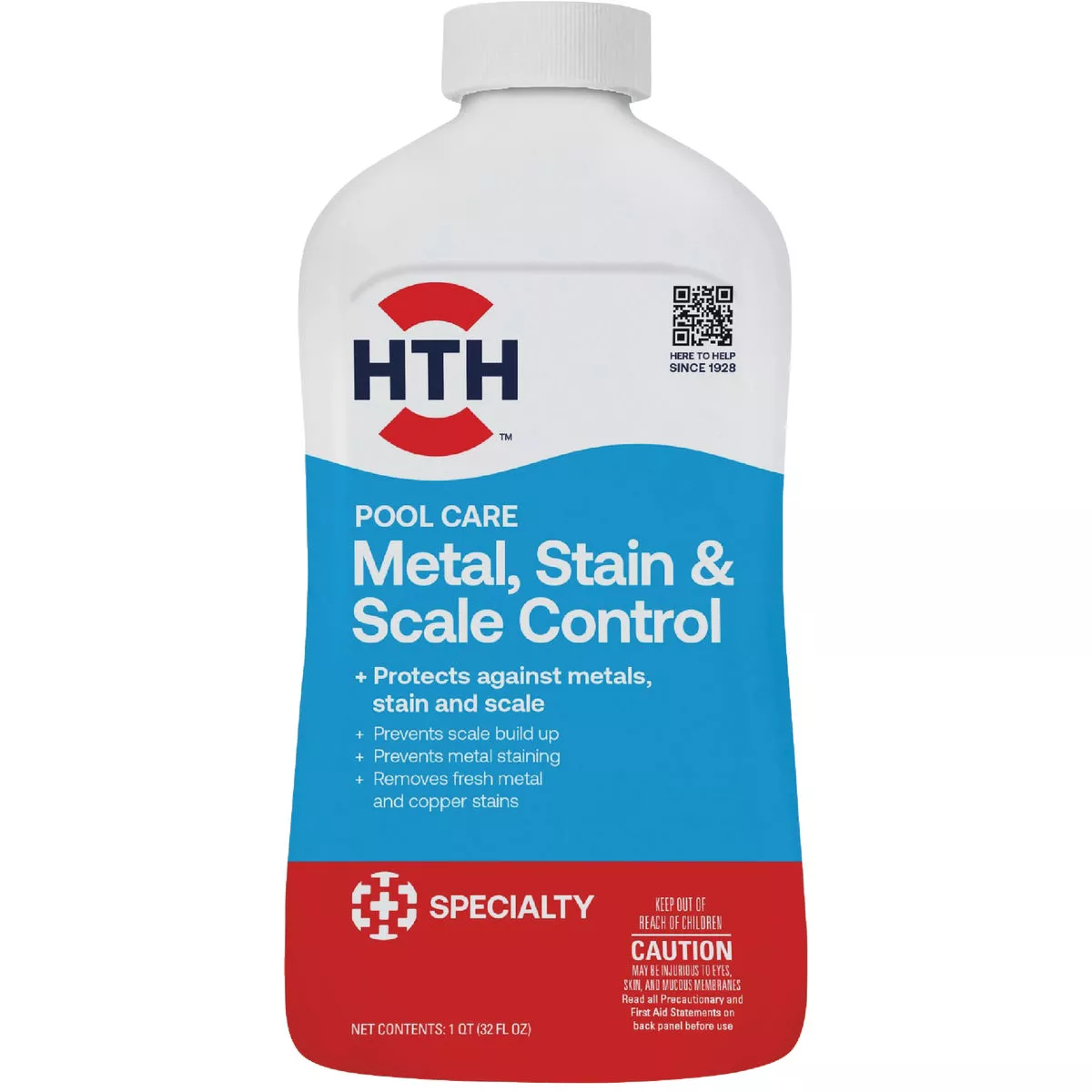 HTH Pool Care 1 Qt. Liquid Metal, Stain & Scale Control
