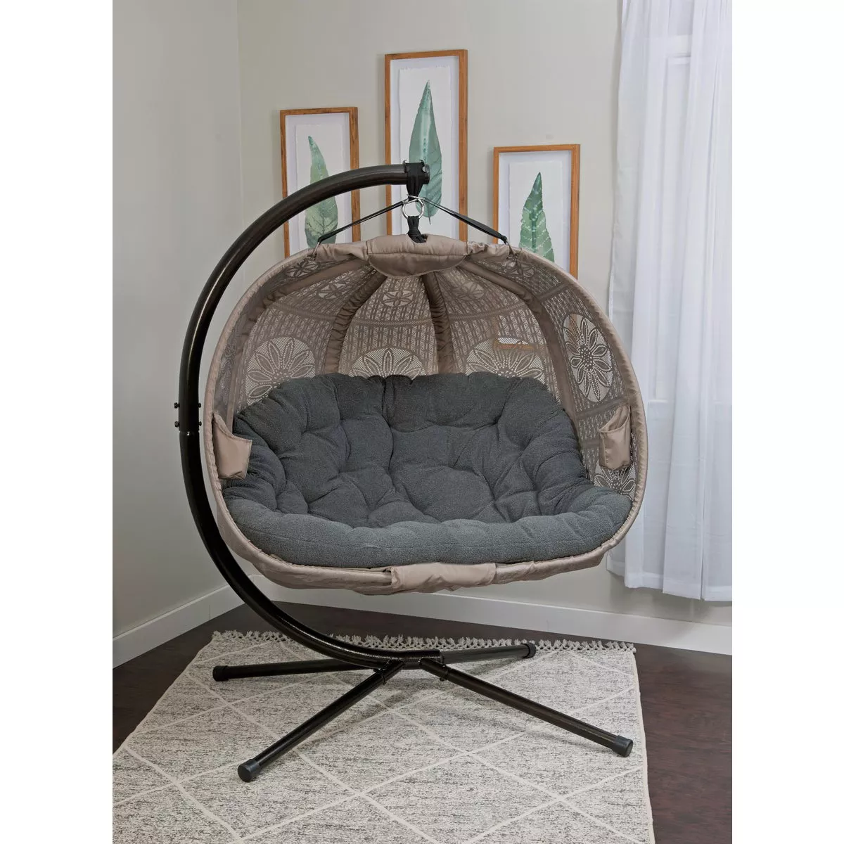 Flowerhouse Dream Catcher Sand Hanging Patio Loveseat - photo 5