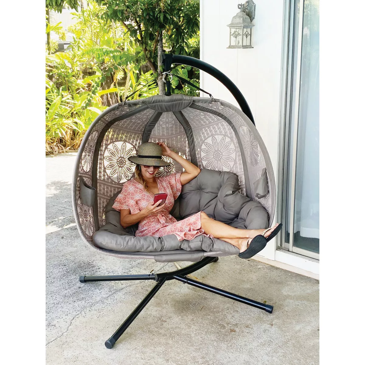 Flowerhouse Dream Catcher Sand Hanging Patio Loveseat - photo 10