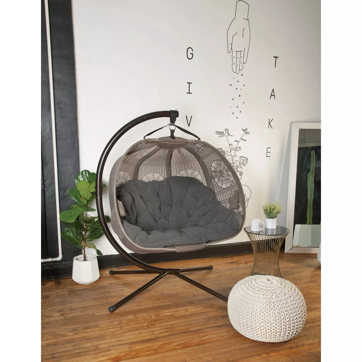 Flowerhouse Dream Catcher Sand Hanging Patio Loveseat - photo 4