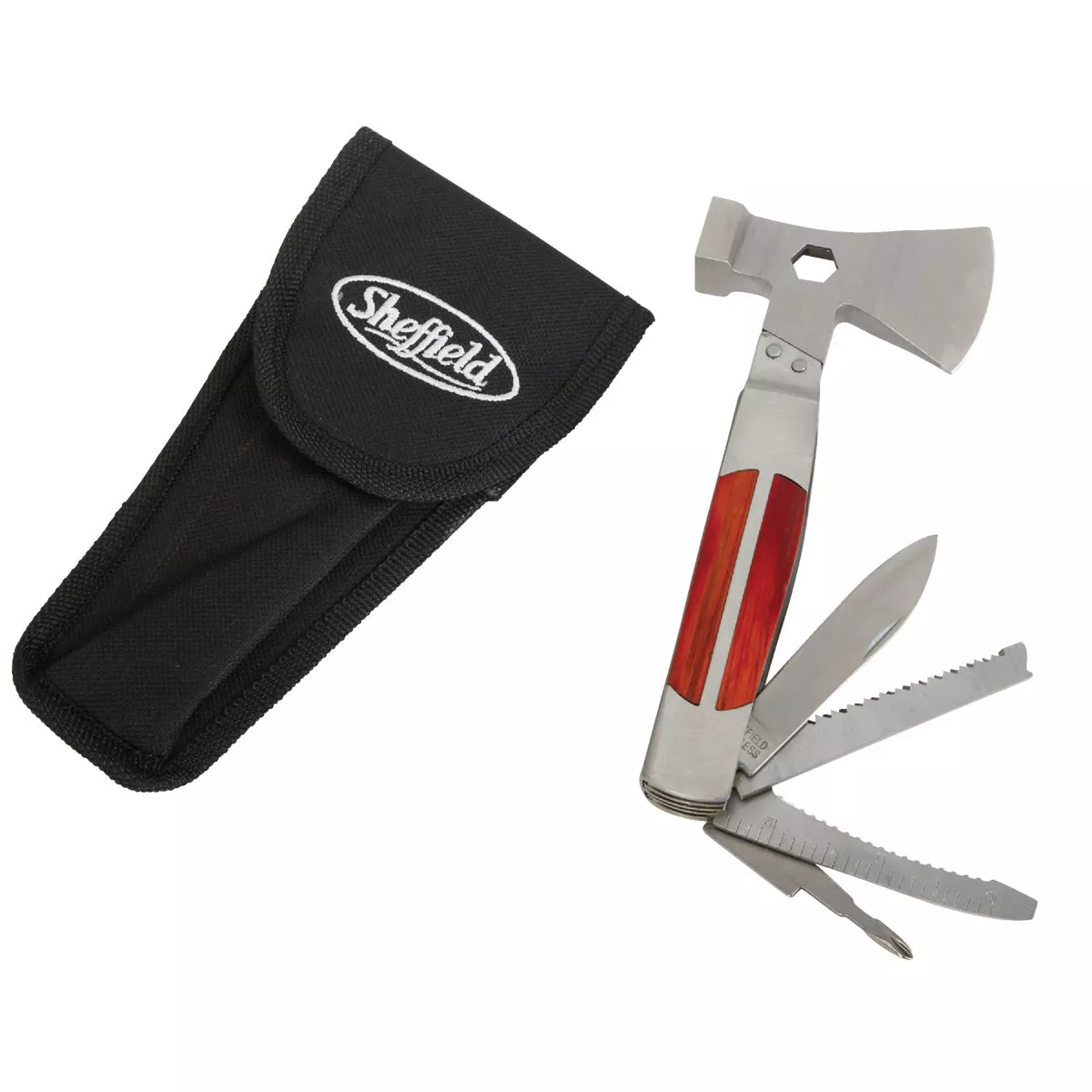 Sheffield Camper 12-In-1 Stainless Steel & Wood Multi-Tool - photo 3