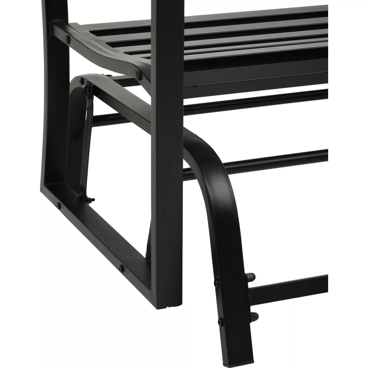Outdoor Expressions Black Metal 50 In. Patio Glider - photo 2